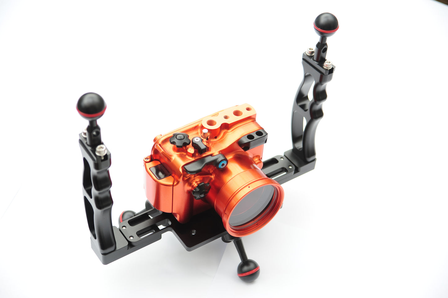 Tripod tray with three 1" ball legs and two handles