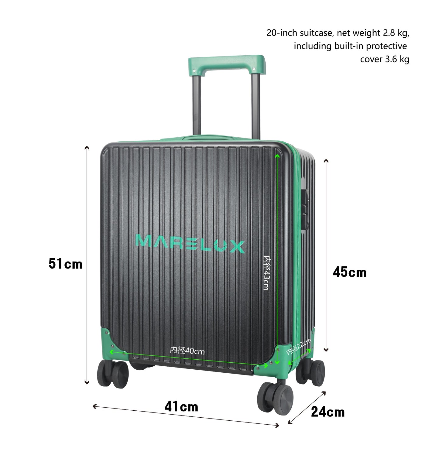 Marelux 54301 Marelux 20-inch Luggage for Photography Equipment