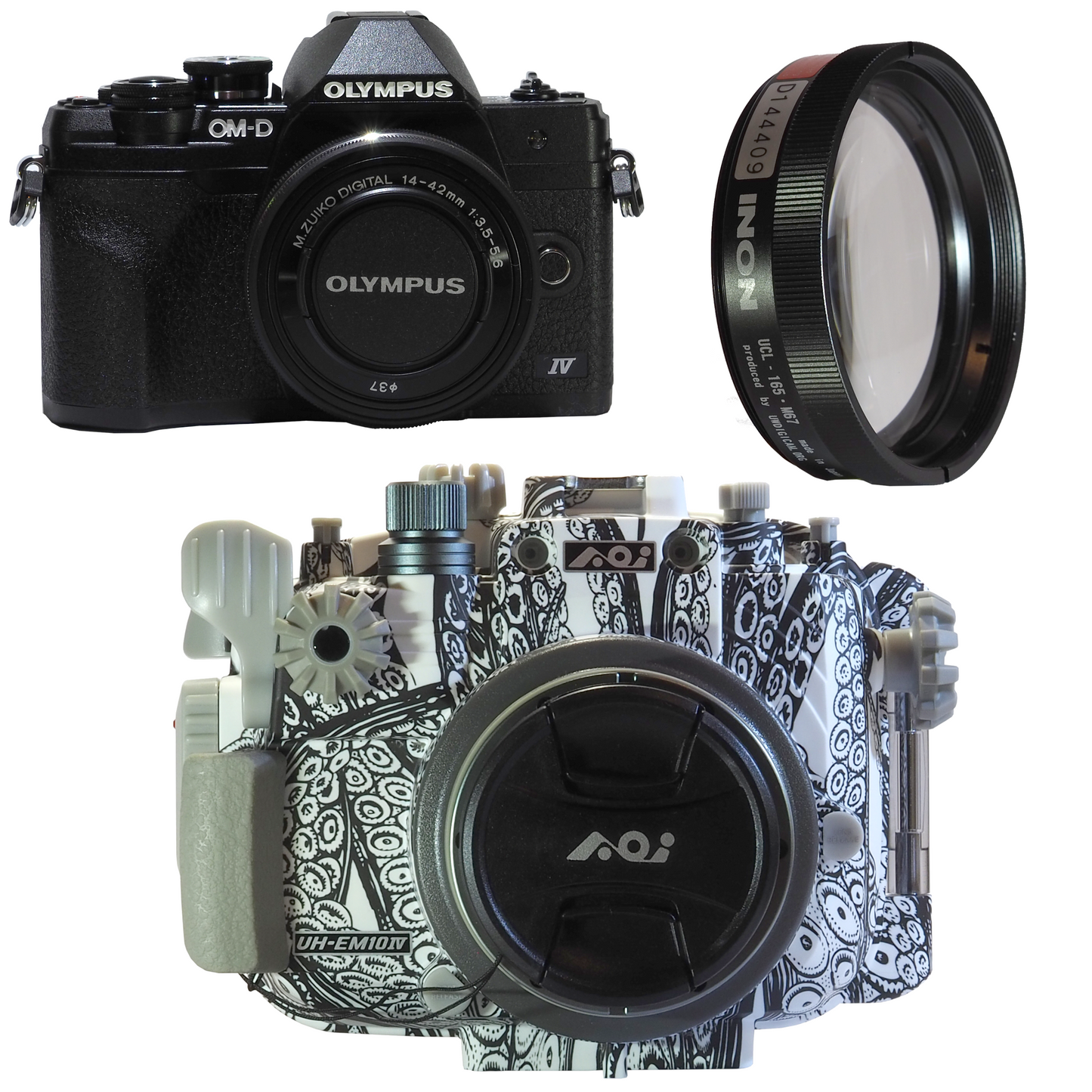 OM-D EM10 IV Camera + Backscatter Housing Macro Package