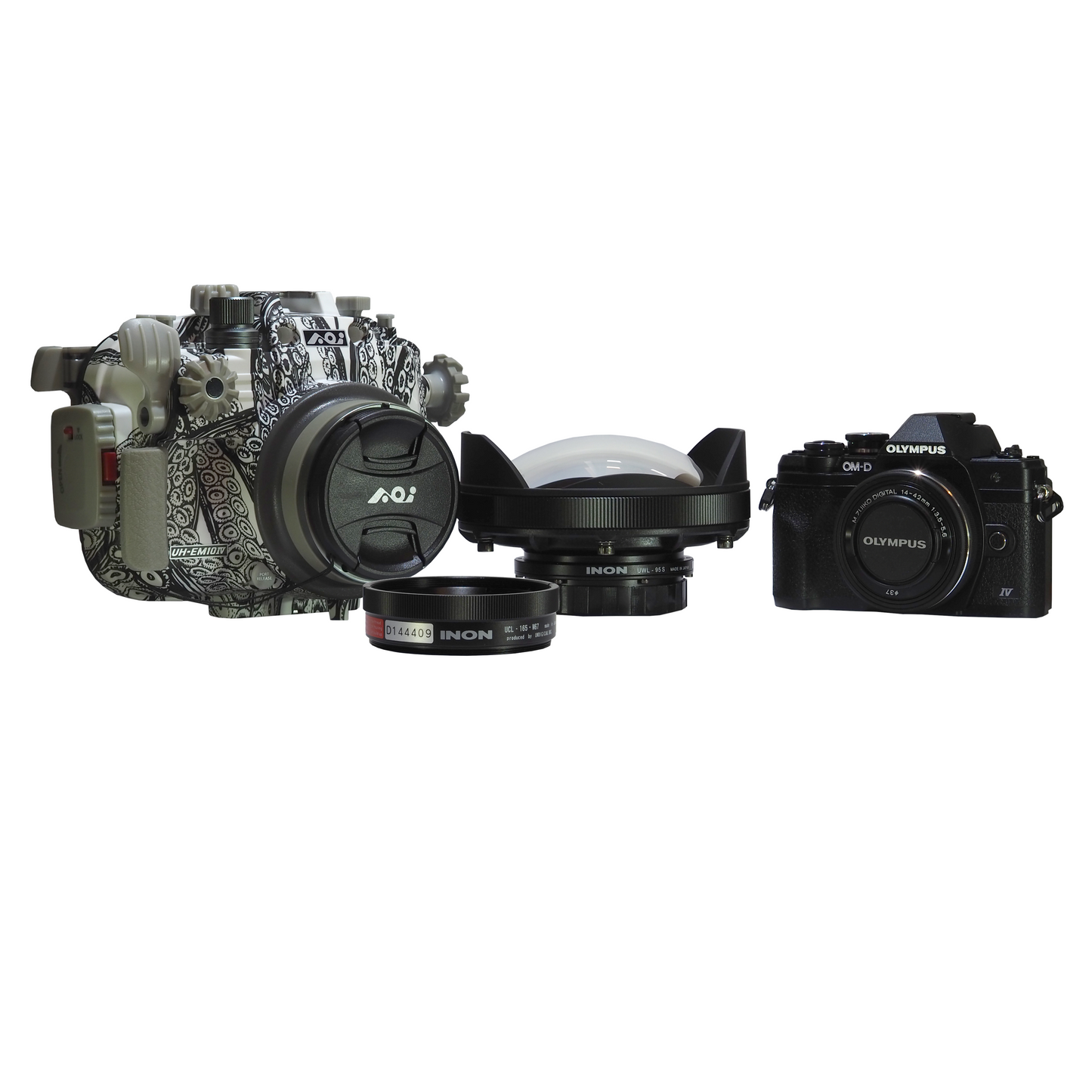 OM-D EM10 IV Camera + Backscatter Housing Super Wide & Macro Package