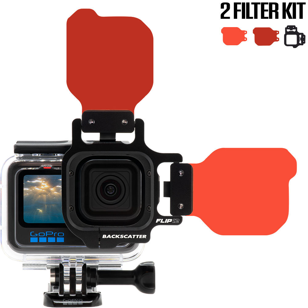 FLIP12 Two Filter Kit with DIVE & DEEP Filters for GoPro HERO 5, 6, 7, 8, 9, 10, 11, 12, 13