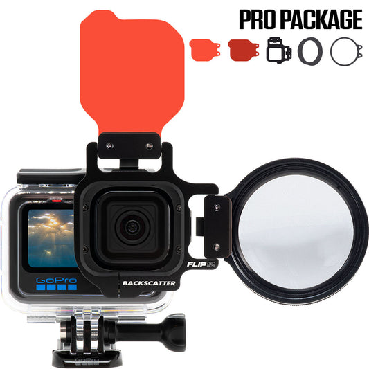 FLIP13 Pro Package with DIVE & DEEP Filters & +15 MacroMate Mini Lens for GoPro HERO 5, 6, 7, 8, 9, 10, 11, 12, 13