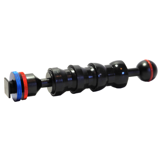 3/4" Flex arm cold shoe to 1" ball (6" Length)