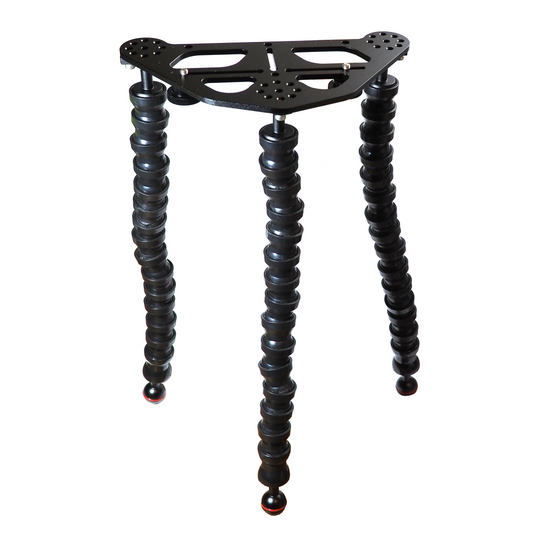 Tripod tray with 12 inch flex arm legs