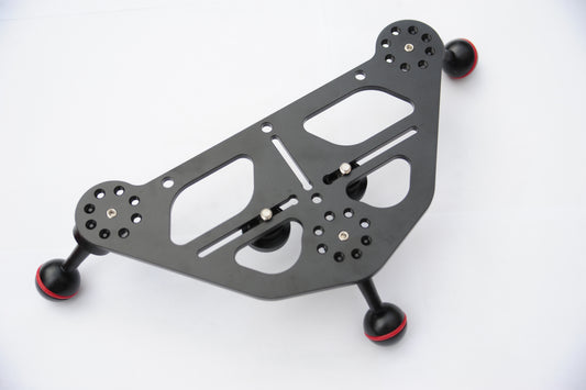 Tripod tray with 3x 1" ball legs