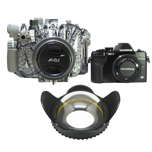 OM-D EM10 IV Camera + Backscatter Housing Air Lens Package