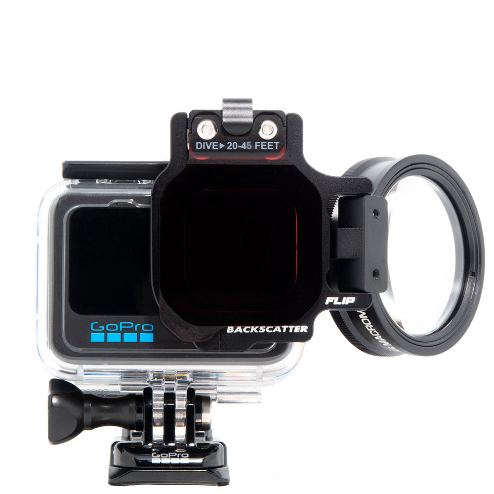 FLIP12 Pro Package with DIVE & DEEP Filters & +15 MacroMate Mini Lens for GoPro HERO 5, 6, 7, 8, 9, 10, 11, 12, 13