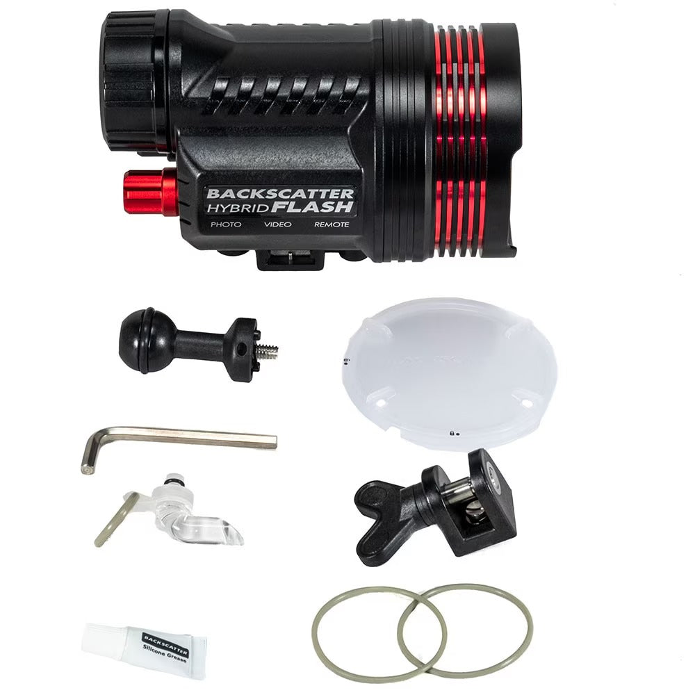 Backscatter Hybrid Flash Underwater Strobe HF-1