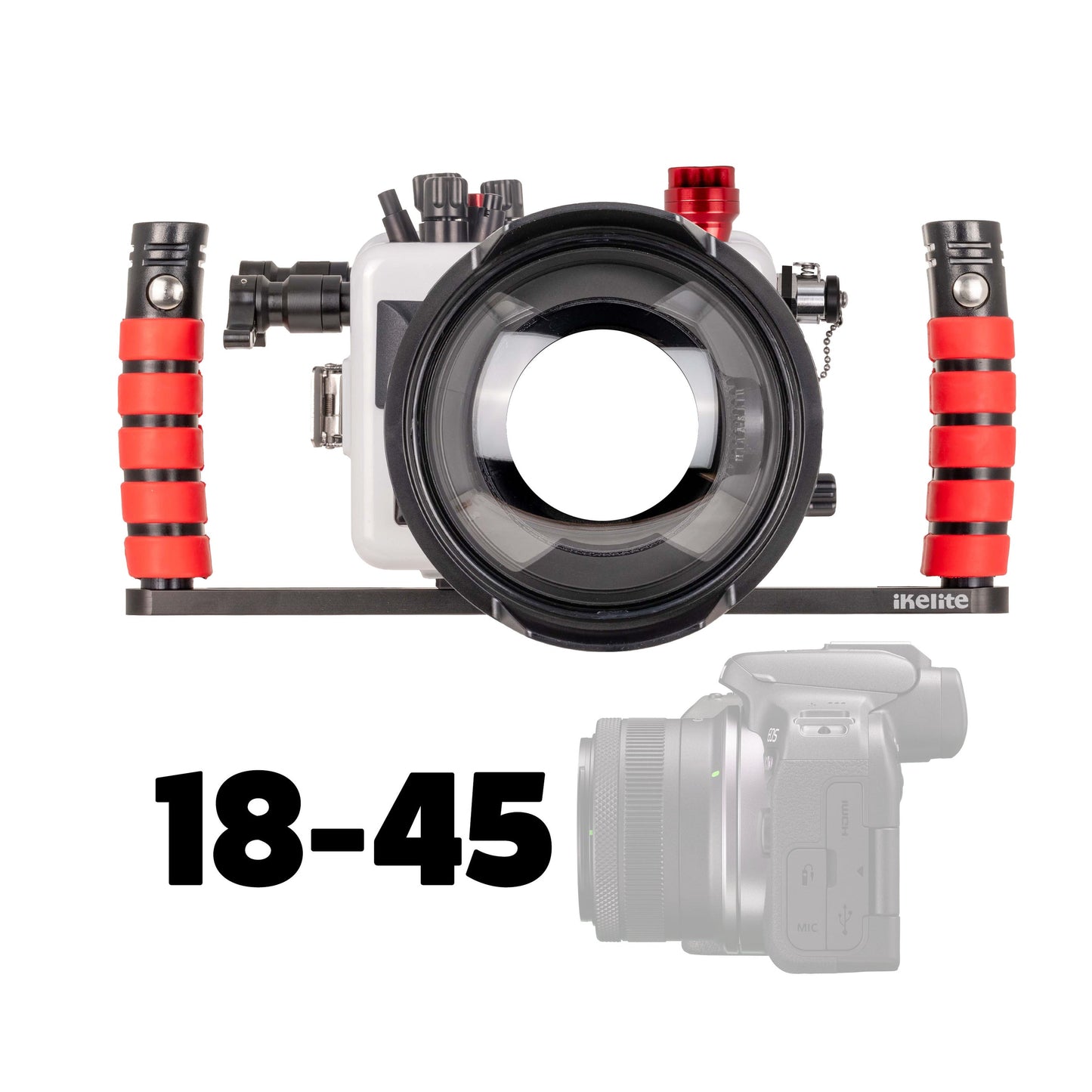 Ikelite #69744-FBR CANON EOS R10 HOUSING + DOME FOR 18-45MM  AND 10-18mm LENSES  [FIBER OPTIC]