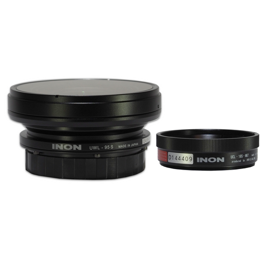 Inon UWL-95S Wide Angle Lens + Inon UCL165 Macro Lens